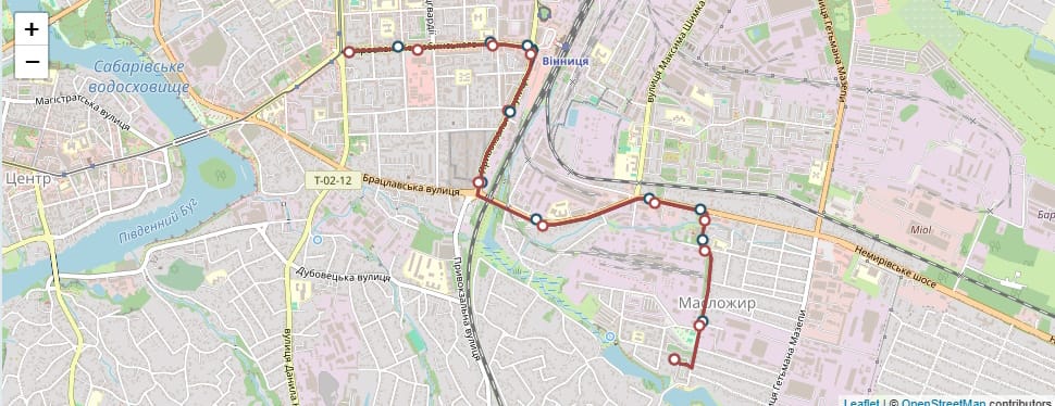 автобус за маршрутом № 7