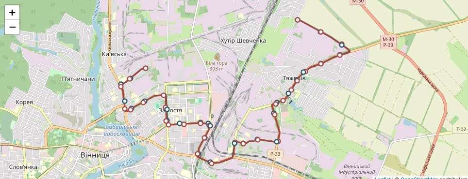 Маршрутне таксі Вінниця 3А