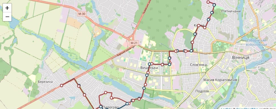 Маршрутне таксі Вінниця 11Б