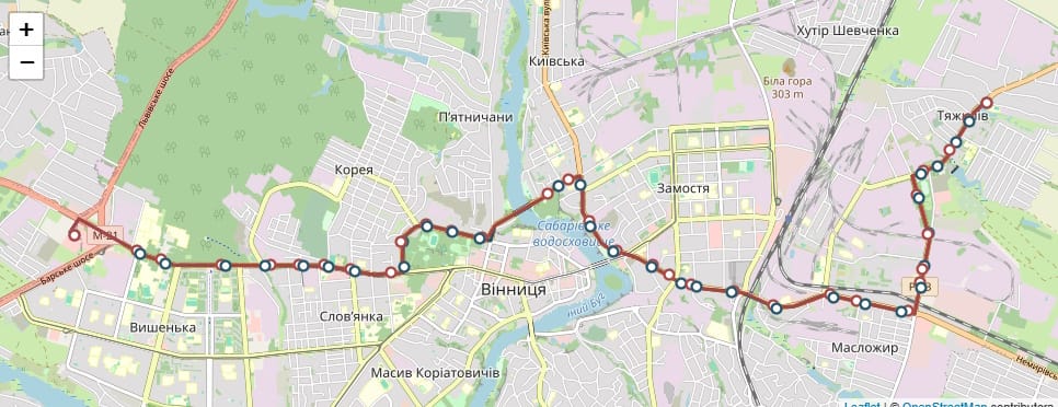 Маршрутне таксі Вінниця 17А