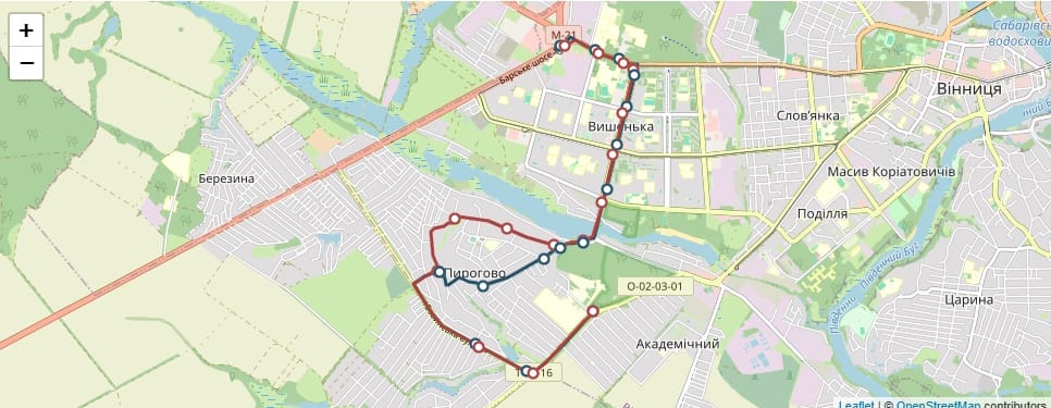 Маршрутне таксі Вінниця 18А