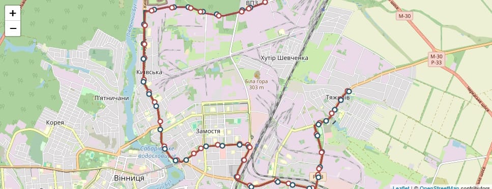 Маршрутне таксі Вінниця 20А