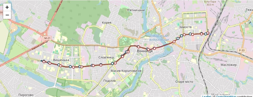 Маршрутне таксі Вінниця 25Н