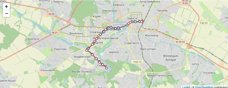 Маршрутне таксі Вінниця 32А