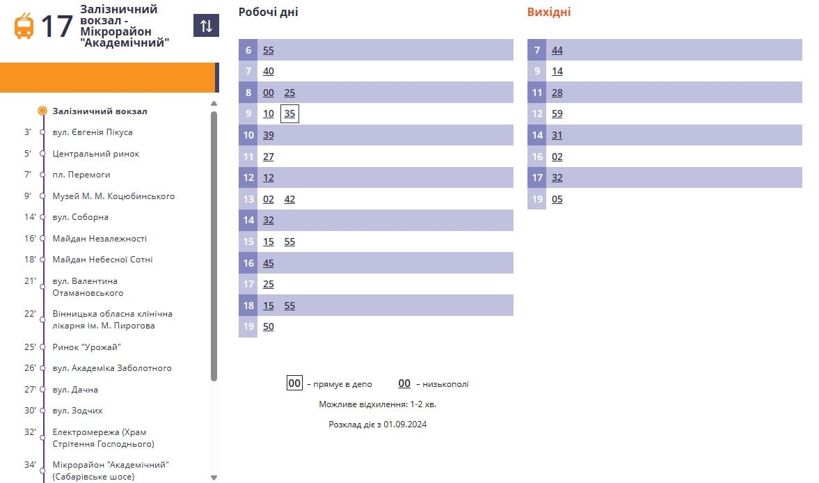 Тролейбус №17 у Вінниці