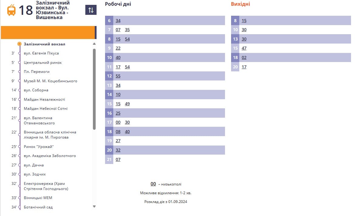 Тролейбус №18 в Вінниці