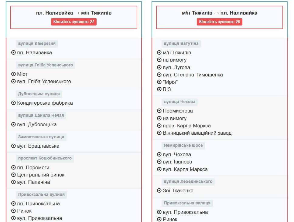 Маршрутне таксі Вінниця 3Б