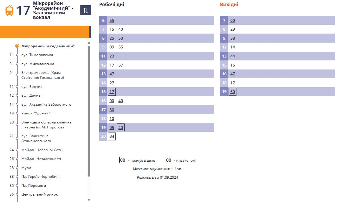 Тролейбус №17 у Вінниці
