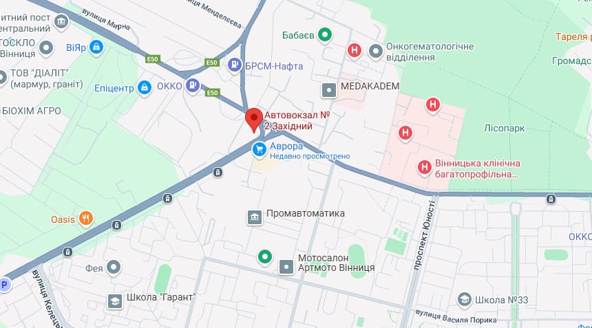 Західний автовокзал Вінниця